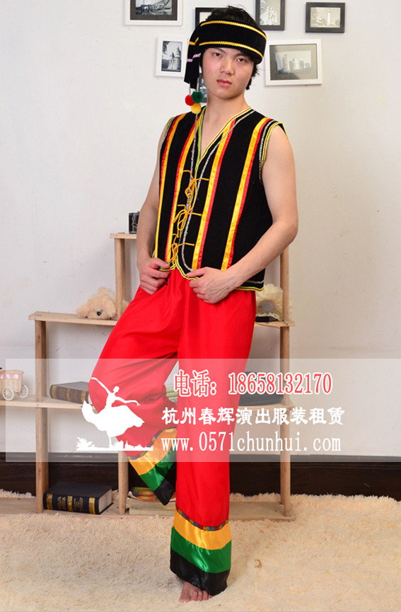 彝族侗族佤族 民族服装  拉祜族傣族葫芦丝演奏服