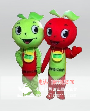 卡通人偶服装 红苹果 绿苹果卡通人偶服装 水果人偶服装